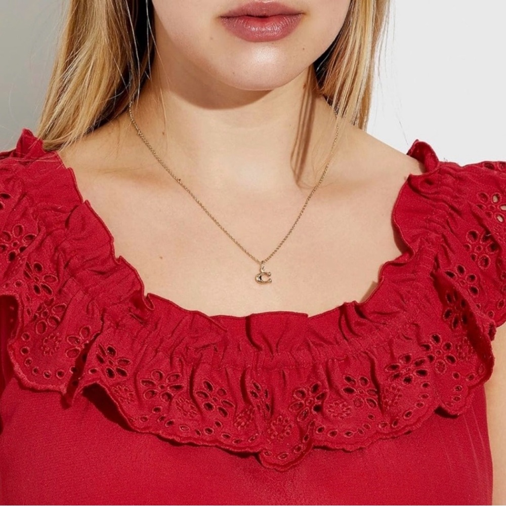 Coach gold necklace